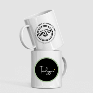 royal enfield hunter 350 tripilogger edition printed ceramic mug